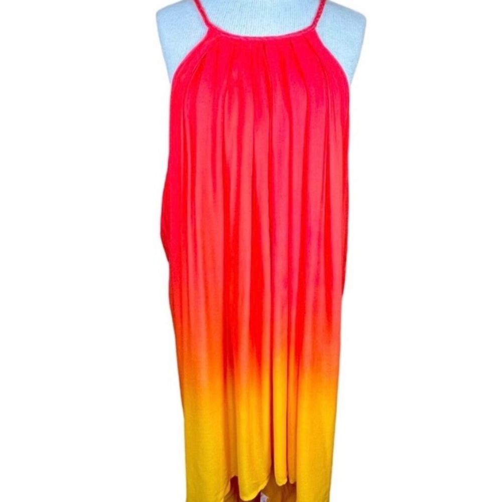 NWT Young, Fabulous & Broke Sunset Ombre Trapeze Racerback Cover up dress. XS